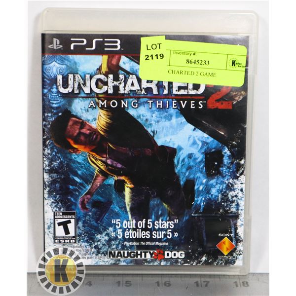 PS3 UNCHARTED 2 GAME