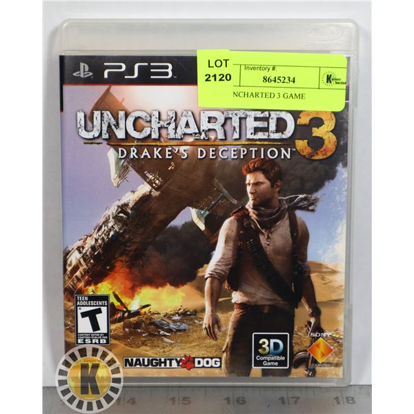 PS3 UNCHARTED 3 GAME