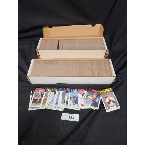 TWO CASES 1500+ 1986 TOPPS BASEBALL CARDS