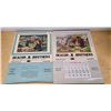 Image 1 : TWO LARGE 1989 DEACON BROS. CANADA CALENDARS