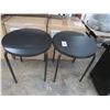 Image 2 : 5-Black Round End Table Pair - 5 X $