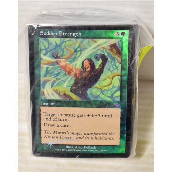 100 MAGIC THE GATHERING GREEN FOIL CARDS