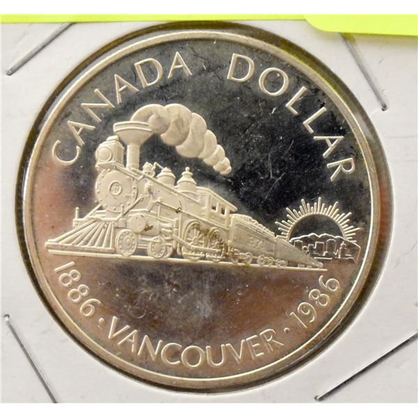 1986 CANADIAN PROOF DOLLAR  TRAIN 