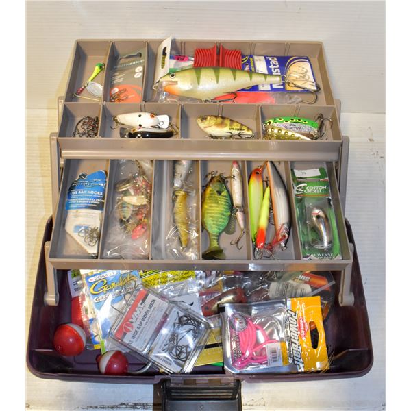 FISHING BOX W/ LURES ETC.