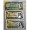 3 X CANADIAN $1 BILLS