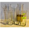 Image 1 : ASSORTMENT OF 7 GLASS VASES- VARIOUS SIZES