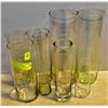 Image 1 : ASSORTMENT OF 7 GLASS VASES- VARIOUS SIZES