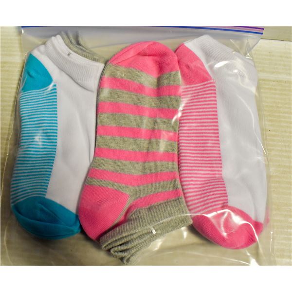 9 PK LADIES ANKLE SOCKS