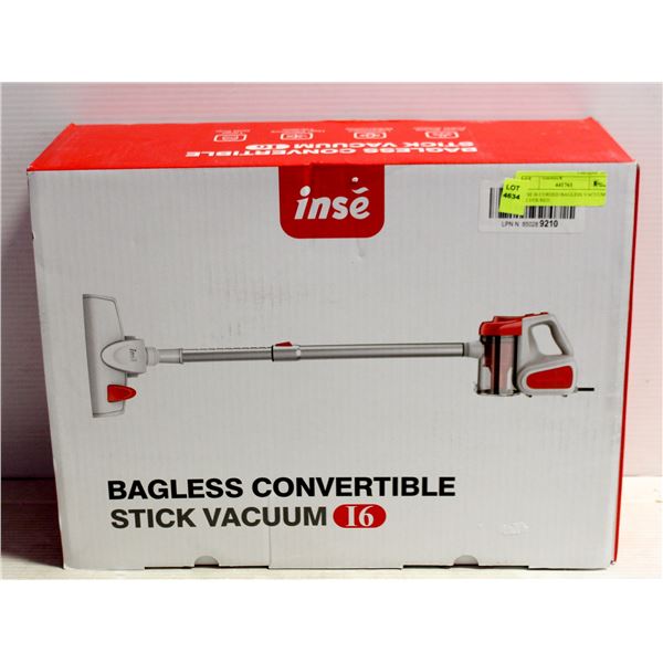 INSE I6 CORDED BAGLESS VACUUM, SILVER/RED