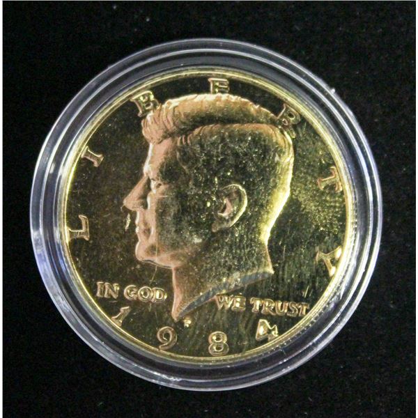 GOLD PLATED US HALF DOLLAR 1984