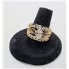 Image 1 : 11) TRIPLE RING LOOK OF 18K GOLD PLATE AND CZ