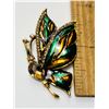 Image 1 : 13)  GOLD TONE WITH GREEN & GOLD ENAMEL WITH