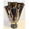 Image 1 : LARGE WAVY LEOPARD STYLE ART GLASS VASE