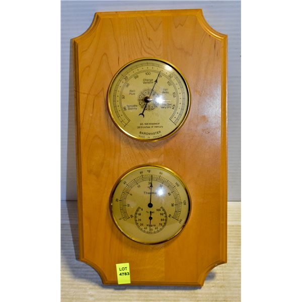 MAPLEWOOD BAROMETER/THERMOMETOR MADE IN FRANCE