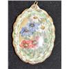 1976 HAND PAINTED ENAMEL AND PORCELAIN PENDANT