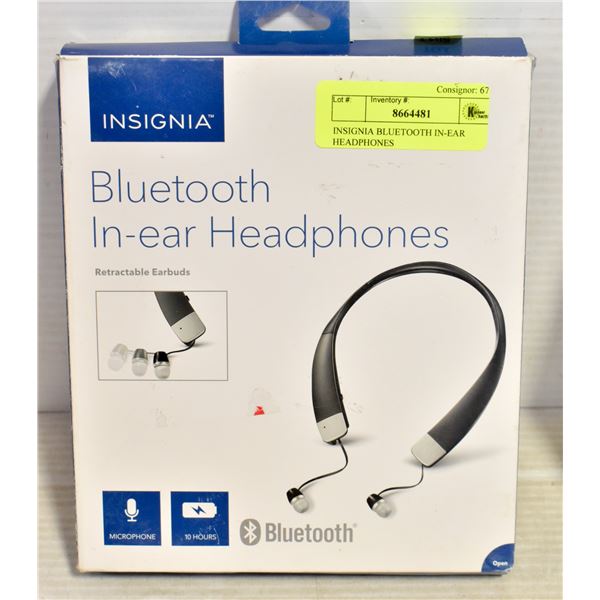 INSIGNIA BLUETOOTH IN-EAR HEADPHONES