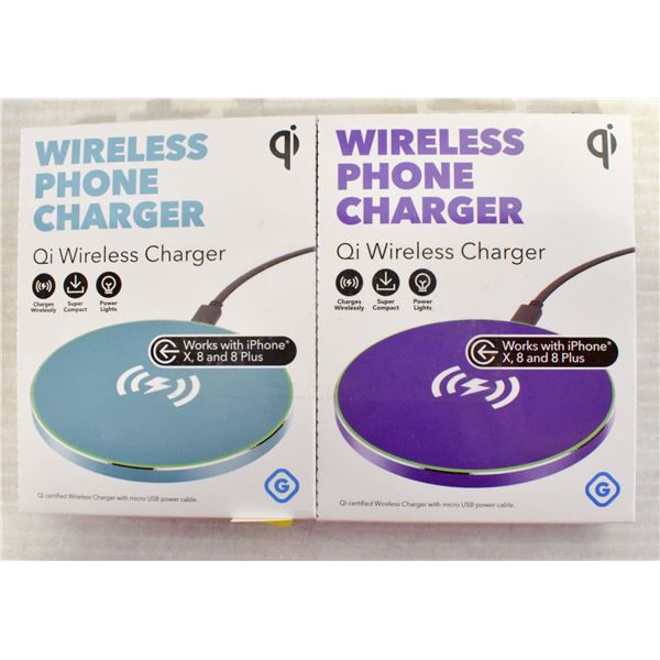 NEW QI WIRELESS PHONE CHARGER 2 PACK