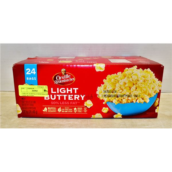 CASE OF 24 ORVILLE REDENBACHER LIGHT BUTTERY