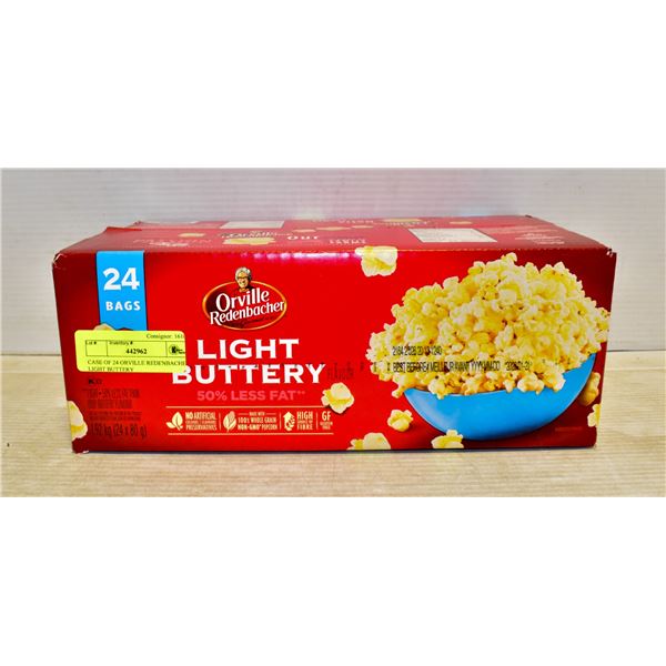 CASE OF 24 ORVILLE REDENBACHER LIGHT BUTTERY