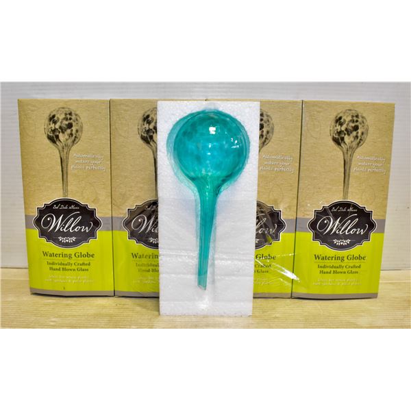 4 PACK WATERING GLOBES INDIVIDUALLY CRAFTED HAND