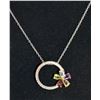 Image 1 : #360-GENUINE PERIDOT,CITRINE,GARNET,PENDANT NECKLA