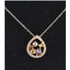 Image 1 : #364-GENUINE PERIDOT,CITRINE,GARNET,PENDANT NECKLA