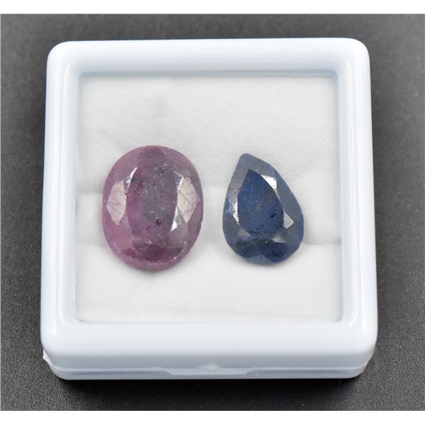 #246-RED RUBY&SAPPHIRE GEMSTONE 25.50CT