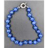 Image 1 : #166-NATURAL BLUE LAPIZ LAZULI BRACELET