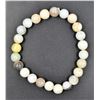 Image 1 : #101-NATURAL AMAZONITE BEAD BRACELET 8MM/7.5"