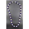 Image 1 : #112-FRESH WATER PEARL& PURPLE AMETHYST NECKLACE