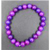 Image 1 : #105-NATURAL PURPLE SIGILLATE BEAD BRACELET 8MM/7.