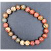 Image 1 : #90-NATURAL RED TURQUOISE BEAD BRACELET 8MM/7.5"