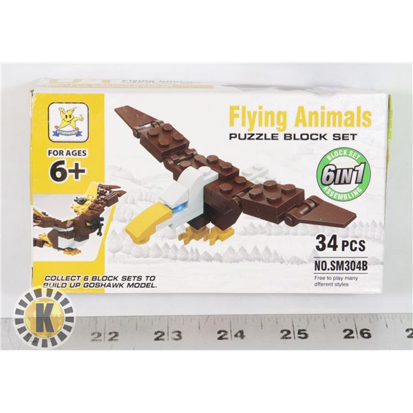 NEW FLYING ANIMALS 34 PCS BUILDING SET O1 EAGLE