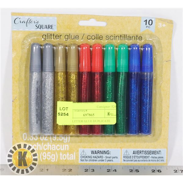 10PC GLITTER GLUE DUPLICATE COLORS