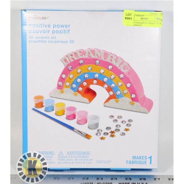 NEW 3D CERAMIC KIT PAINT YOUR OWN RAINBOW