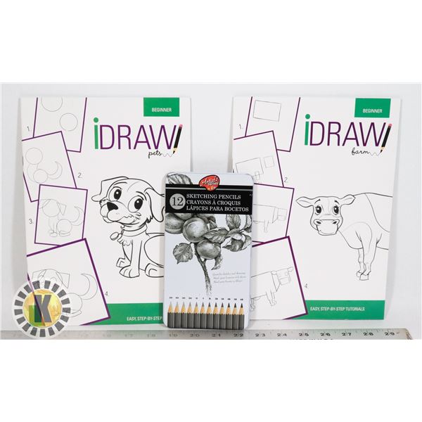 NEW IDRAW BEGINNER BOOKS WITH 12 SKETCHING