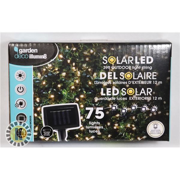 NEW SOLAR POWER 39' OUTDOOR LED LIGHT STRING