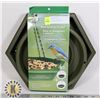 NEW 4PC HANGING BIRD BATH AND FEEDER