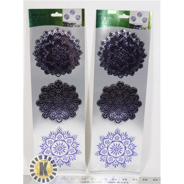 NEW METALLIC FLOWER WALL DECALS