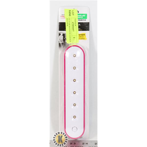 NEW FIVE STAR MAGNETIC LOCKER LIGHT, HOT PINK