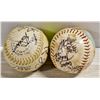 Image 1 : 2 AUTOGRAPHED SOFTBALLS - SIGNATURES UNKNOWN