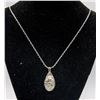 Image 1 : STERLING SILVER CHAIN & GEMSTONE PENDANT