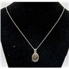 Image 1 : STERLING SILVER CHAIN & GEMSTONE PENDANT