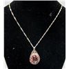 Image 1 : STERLING SILVER CHAIN & GEMSTONE PENDANT