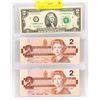 Image 1 : UNCIRCULATED CANADIAN TWO DOLLAR BILLS