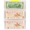 Image 2 : UNCIRCULATED CANADIAN TWO DOLLAR BILLS