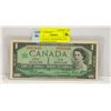 Image 1 : 1967 CANADA CENTENNIAL ONE DOLLAR BANK NOTE