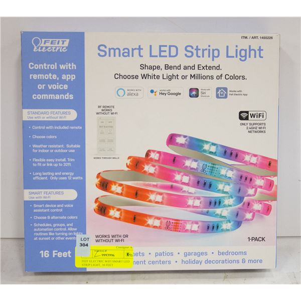 FEIT ELECTRIC WIFI SMART LED STRIP LIGHT, 16 FEET