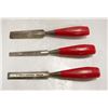 Image 1 : SET OF 3 CRAFTSMAN SHEFFIELD STEEL CHISELS