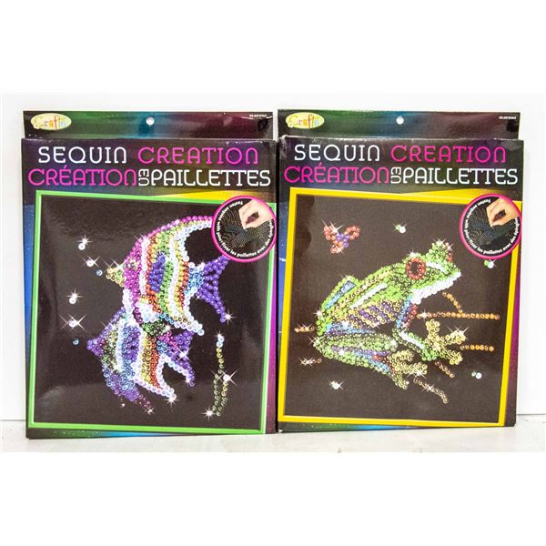 2 SEQUIN CREATION CRAFT KITS